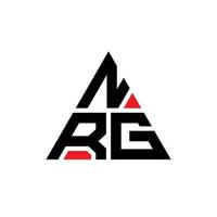 nrg Dreiecksbuchstaben-Logo-Design mit Dreiecksform. Nrg-Dreieck-Logo-Design-Monogramm. Nrg-Dreieck-Vektor-Logo-Vorlage mit roter Farbe. nrg dreieckiges Logo einfaches, elegantes und luxuriöses Logo. vektor