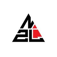 nzl triangel bokstavslogotypdesign med triangelform. nzl triangel logotyp design monogram. nzl triangel vektor logotyp mall med röd färg. nzl trekantig logotyp enkel, elegant och lyxig logotyp.