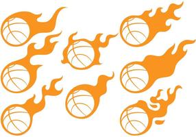 Basketball-Feuerball-Vektoren vektor