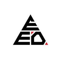 eeo triangel bokstavslogotypdesign med triangelform. eeo triangel logotyp design monogram. eeo triangel vektor logotyp mall med röd färg. eeo triangulär logotyp enkel, elegant och lyxig logotyp.