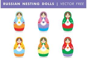 Russische Nesting Puppen Vector Free