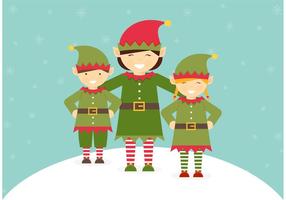 Gratis Santa Elves Vector