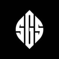 sgs-Kreisbuchstabe-Logo-Design mit Kreis- und Ellipsenform. sgs-ellipsenbuchstaben mit typografischem stil. Die drei Initialen bilden ein Kreislogo. Sgs-Kreis-Emblem abstrakter Monogramm-Buchstaben-Markierungsvektor. vektor