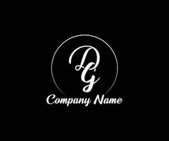 Monogramm-Logo mit Buchstaben dg. kreatives Typografie-Logo für Unternehmen oder Unternehmen vektor