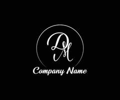 Monogramm-Logo mit Buchstaben dm. kreatives Typografie-Logo für Unternehmen oder Unternehmen vektor