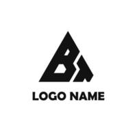 Logobuchstabe b und t. monogramm logo design dreieckiges konzept, luxus, einfach. vektor