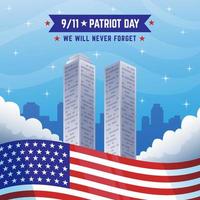 patriot day 911 konzept vektor