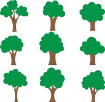 samling av träd illustration. kan användas för att illustrera vilken naturlivsstil som helst. vektor