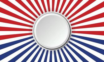 4 juli gratulationskort med bakgrund i USA nationella färger och bokstäver text glad självständighetsdagen. vektor illustration.