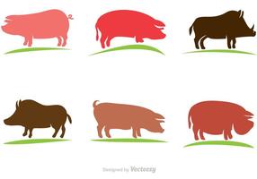 Vektor Schwein Set