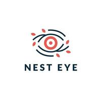 nest eye target enkel modern logotyp vektor