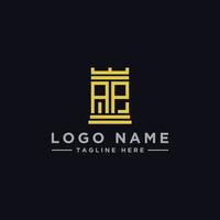 Logo-Design-Inspiration für Unternehmen aus den Anfangsbuchstaben des ap-Logo-Symbols. -Vektor vektor
