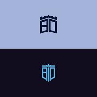 inspirierendes Logo-Design-Set für Unternehmen aus den Anfangsbuchstaben des bd-Logo-Symbols. -Vektoren vektor