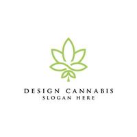 Marihuana-Design-Logo-Gesundheitssymbol, Vektorvorlage - Vektor