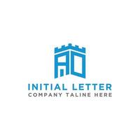 Logo-Design-Inspiration für Unternehmen aus den Anfangsbuchstaben des ao-Logo-Symbols. -Vektor vektor