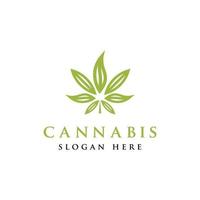 Marihuana-Design-Logo-Gesundheitssymbol, Vektorvorlage - Vektor