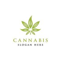 marijuana design logotyp hälsa ikon, vektor mall - vektor