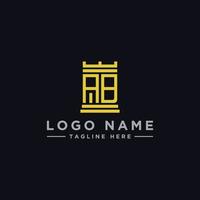logo-design-inspiration für unternehmen aus den anfangsbuchstaben des ab-logo-symbols. -Vektor vektor