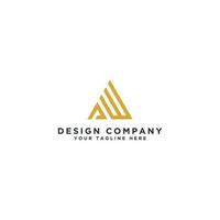 logotypdesign inspiration för företag från den första bokstaven aw logotypikon. -vektor vektor