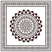 tribal halsduk bandana mönster. design i polynesisk maoristil för kvinnlig hijab, boho-matta, bandana, halsband, batik, matta, sjal, örngott. fyrkantigt mönster vektor