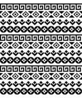 polynesisches aztekisches nahtloses muster des maori-stammes. hintergrund für stoff, tapete, kartenvorlage, verpackungspapier, teppich, textil, abdeckung. Muster im ethnischen Tattoo-Stil vektor
