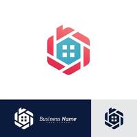 Haus-Logo-Vektorvorlage, kreative Immobilien und Hausbau-Symbol-Logo-Vorlage vektor