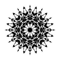 Mandala runder Kreis Spitze Symbol Symbol. abstrakte orientalische Mandala-Vorlage. Yoga-Stil Arabeskenmuster elegantes Elementsymbol vektor
