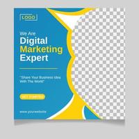 Social-Media-Beitragsvorlage für Experten für digitales Marketing vektor