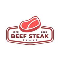 frische Steak-Logo-Vorlage mit isoliertem Hintergrund vektor