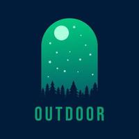 Outdoor-Abenteurer-Logo-Vorlage auf isoliertem Hintergrund vektor
