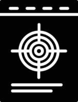 Ziel-Glyphe-Symbol vektor
