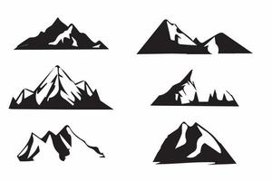 1 berg 2 silhouette 3 abenteuer 4 reisen 5 schwarz isoliert abstrakt hügel berg vektor berg schwarz nature