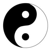 Yin Yang ist ein Symbol für Harmonie und Ausgeglichenheit. Vektor-Illustration. vektor