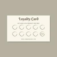 lojalitetskortdesign för kafékaffe. presentkort design vektor