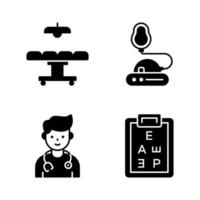 medicinska ikoner, sjukvård vektor, sjukhus samling set. vektor