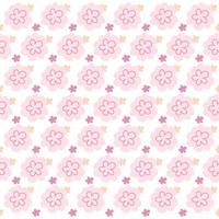söta blommönster. rosa blomma på vit bakgrund. vektor