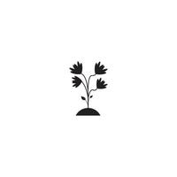Design-Vorlage für Pflanzensymbolvektorillustration. vektor