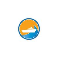 Kreuzfahrtschiff Symbol Vektor Illustration Designvorlage