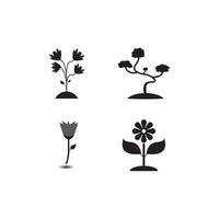 Design-Vorlage für Pflanzensymbolvektorillustration. vektor
