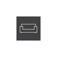 Sofa-Symbol-Vektor-Illustration-Design-Vorlage. vektor