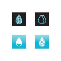 Wassertropfen Symbol Vektor Illustration Logo Vorlage.