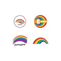 Regenbogen-Logo-Vektor-Illustration-Design-Vorlage vektor