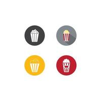 Popcorn-Symbol-Vektor-Illustration-Design-Vorlage. vektor