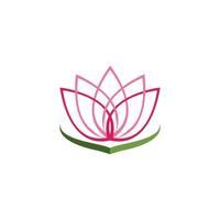 Lotus-Logo-Vektor-Illustration-Design-Vorlage vektor