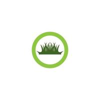 Gras-Logo-Vektor-Illustration-Design-Vorlage vektor