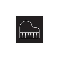 piano logotyp vektor illustration formgivningsmall