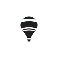 Heißluftballon-Logo-Vektor-Illustration-Design-Vorlage vektor