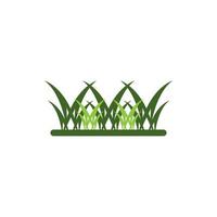 Gras-Logo-Vektor-Illustration-Design-Vorlage vektor