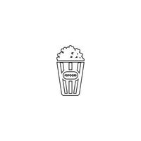 Popcorn-Symbol-Vektor-Illustration-Design-Vorlage. vektor