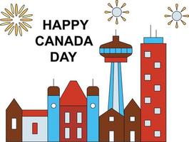 Die Stadt feiert den Canada Day. vektor